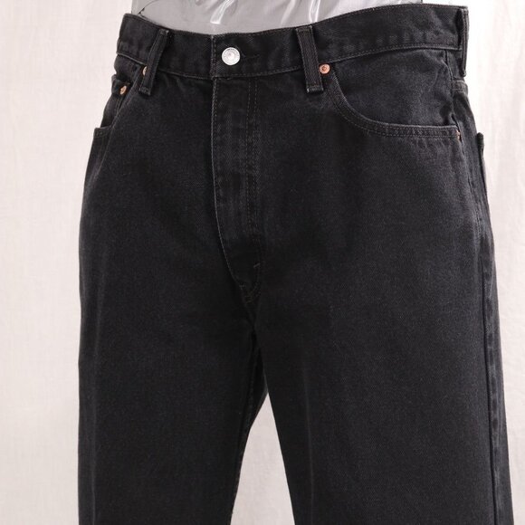 Levis 550 Jeans Mens Size 38 x 30 Black Relaxed Fit Straight Leg Denim Pants VTG - Picture 10 of 13